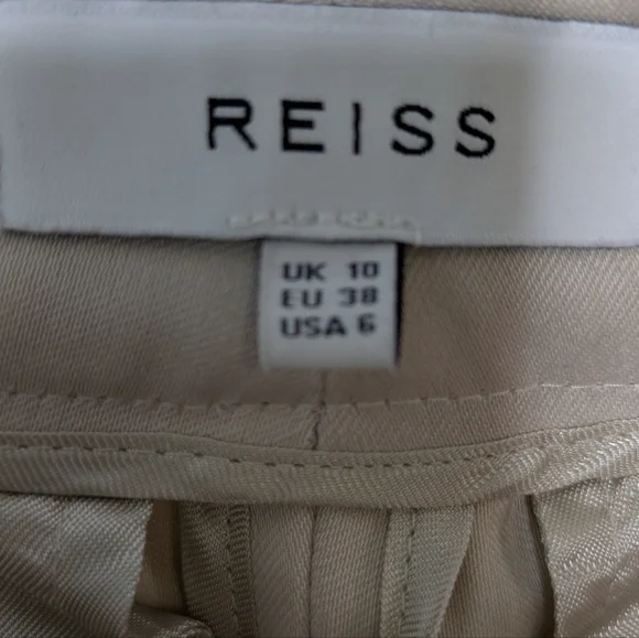 Reiss Farah Split Hem Trousers In Neutral Size 6 - Picture 5 of 7
